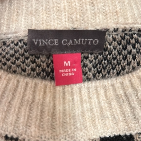 VINCE  CAMUTO Crew Neck PulloverLeopard Print Long Sleeve Sweater Women’s Medium - Picture 7 of 8